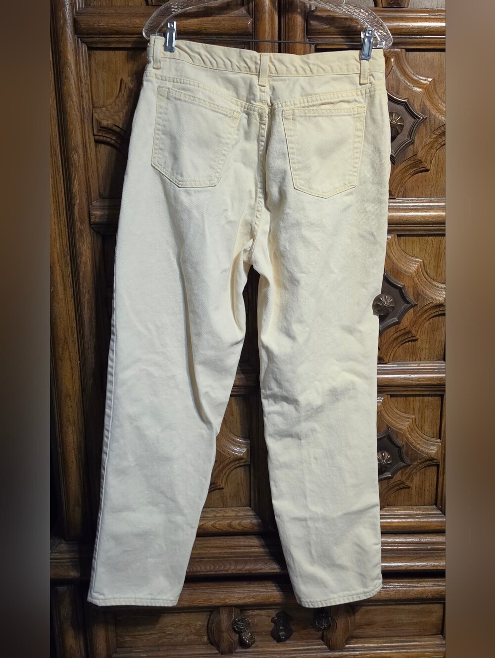 Jones Jeans Cream/yellow Vintage Straight-Leg Denim